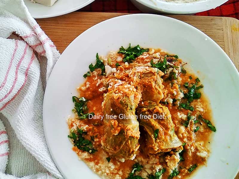 Cabbage rolls curry