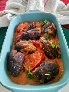 Stuffed Eggplants in tomato Gravy