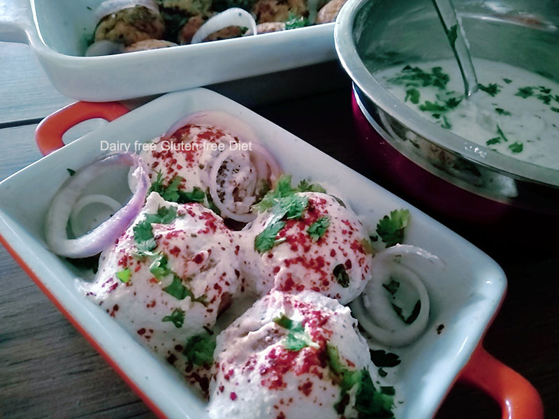 Black eyed peas dahi vada